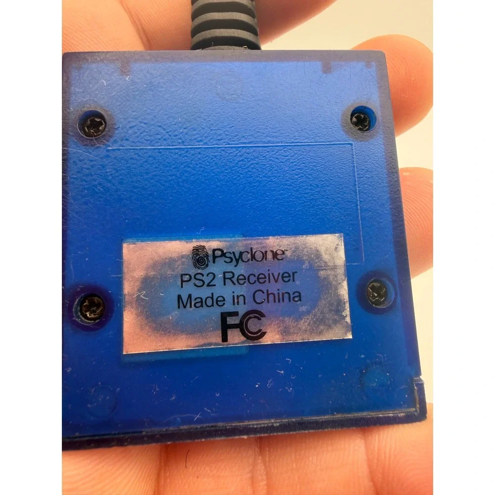 Psyclone PS2 Receiver Wireless Controller Dongle Translucent Blue PlayStation 2